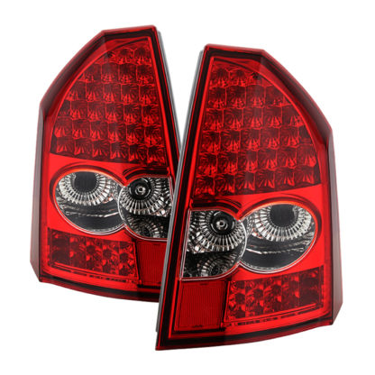 ( xTune ) Chrysler 300 05-07 LED Tail Lights - Red Clear