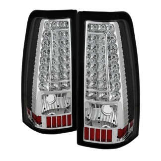 ALT-ON-CS03-G2-LED-C ( xTune ) Chevy Silverado 1500-2500-3500 03-06 and 2007 Silverado Classic ( Does Not Fit Stepside ) - C-Shape LED Tail Lights - Chrome