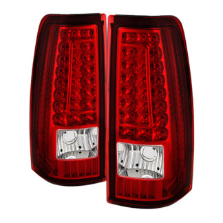 ALT-ON-CS03-G2-LED-RC ( xTune ) Chevy Silverado 1500-2500-3500 03-06 and 2007 Silverado Classic ( Does Not Fit Stepside ) - C-Shape LED Tail Lights - Red Clear