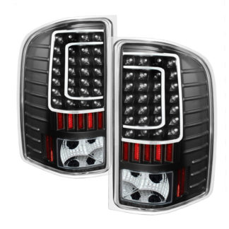 ALT-ON-CS07-LED-BK ( xTune ) Chevy Silverado 1500 07-13  2500HD/3500HD 07-14  GMC Sierra 3500HD Dually Models 07-14 ( Does Not Fit Model With  Reverse Bulb 921 ) LED Tail Lights - Black