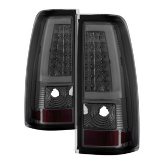 ALT-ON-CS99V3-LBLED-SM ( xTune ) Chevy Silverado 1500/2500/3500 99-02 / GMC Sierra 1500/2500/3500 99-06 and 2007 Sierra Classic  Version 3 Tail Lights - Light Bar LED - Smoke