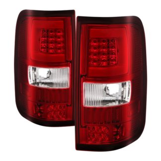 ALT-ON-FF15004G3LB-LBLED-RC ( xTune ) Ford F150 Styleside 04-08 (Not Fit Heritage & SVT) Version 3 LED Tail Lights - Light Bar LED - Red Clear