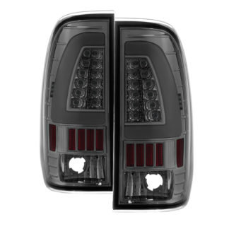 ALT-ON-FF15097-LBLED-SM ( xTune ) Ford F150 Styleside 97-03 / F250/350/450/550 Super Duty 99-07 Light Bar LED Tail Lights - Smoke