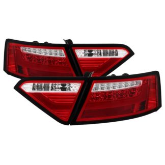 ( Spyder ) Audi A5 08-12 LED Tail Lights - LED Model Only ( Not Compatible With Incandescent Model ) - Red Clear