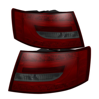 ( Spyder ) Audi A6 05-08 4Dr Sedan Only (Does not fit Quattro) Light Bar LED Tail Lights - Incandescent Model Only ( Not Compatible With LED Model ) - Red Smoke