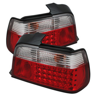 ( Spyder ) BMW E36 3-Series 92-98 4Dr LED Tail Lights - Red Clear