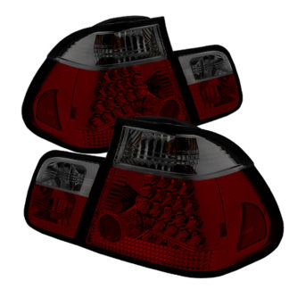 ( Spyder ) BMW E46 3-Series 02-05 4Dr ( does not include red fog light bulb) Tail Lights - Red Smoke