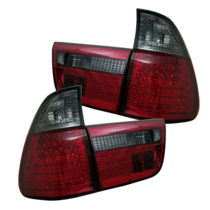 ( Spyder ) BMW E53 X5 00-06 4PCS LED Tail Lights - Red Smoke