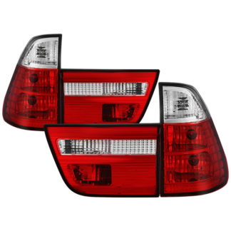 ( Spyder ) BMW E53 X5 00-06 4PCS Euro Style Tail Lights- Red Clear