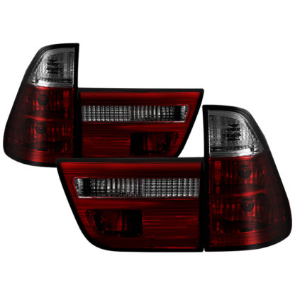 ( Spyder ) BMW E53 X5 00-06 4PCS Euro Style Tail Lights- Red Smoke