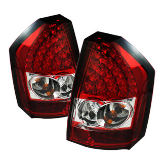 ( Spyder ) Chrysler 300C 08-10 LED Tail Lights - Red Clear