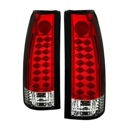 ( Spyder ) Chevy C/K Series 1500/2500/3500 88-98 / GMC Sierra 88-98 / Blazer 92-94 / Jimmy 92-94 / Suburban 92-99 / Tahoe 94-99 / Cadillac Escalade 99-00 / Yukon Denali 99-00 LED Tail Lights - Red Clear