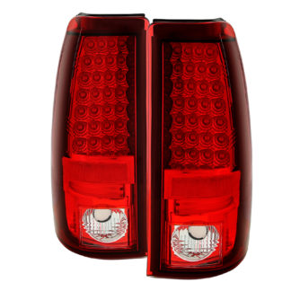 ( Spyder ) Chevy Silverado 1500/2500 03-06 and 2007 Silverado Classic ( Does Not Fit Stepside ) LED Tail Lights - Red Clear