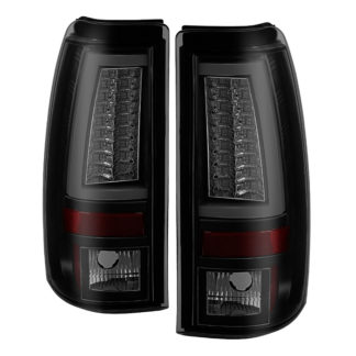 ( Spyder ) Chevy Silverado 1500/2500 03-06 and 2007 Silverado Classic ( Does Not Fit Stepside ) Version 2 LED Tail Lights - Black Smoke