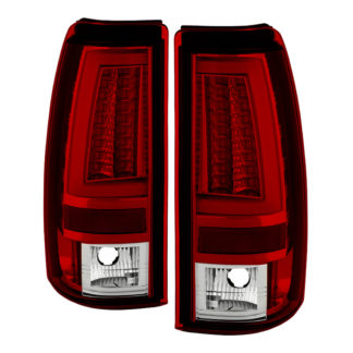 ( Spyder ) Chevy Silverado 1500/2500 03-06 and 2007 Silverado Classic ( Does Not Fit Stepside ) Version 2 LED Tail Lights - Red Clear