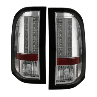 ( Spyder ) Chevy Silverado 1500 07-13  2500HD/3500HD 07-14  GMC Sierra 3500HD Dually Models 07-14 ( Does Not Fit 2010 Model With Dual Reverse Socket 921 Bulb  ) LED Tail Lights - Chrome