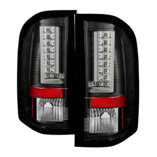 ( Spyder ) Chevy Silverado 07-13 ( Does Not Fit 2010 Model With Dual Reverse Socket 921 Bulb ) Version 2 LED Tail Lights - Black