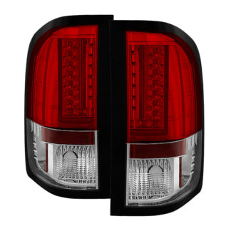 ( Spyder ) Chevy Silverado 07-13 ( Does Not Fit 2010 Model With Dual Reverse Socket 921 Bulb ) Version 2 LED Tail Lights - Red Clear