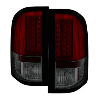 ( Spyder ) Chevy Silverado 07-13 ( Does Not Fit 2010 Model With Dual Reverse Socket 921 Bulb ) Version 2 LED Tail Lights - Red Smoke