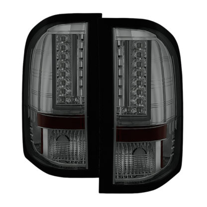 ( Spyder ) Chevy Silverado 07-13 ( Does Not Fit 2010 Model With Dual Reverse Socket 921 Bulb ) Version 2 LED Tail Lights - Smoke