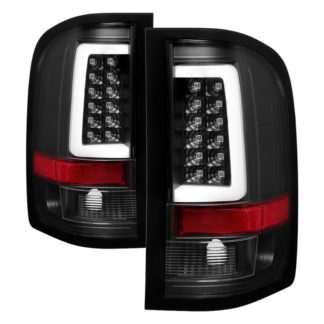 ( Spyder ) Chevy Silverado 07-13 ( Does Not Fit 2010 Model With Dual Reverse Socket 921 Bulb ) Version 3 Light Bar LED Tail Lights - Black