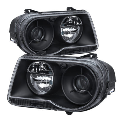 ( OE ) Chrysler 300C with Halogen Projection Style only 05-10 (Does Not Fit 300 or SRT-8 Models that use either Non Projection Halogen or HID Xenon Version) Headlights - Black