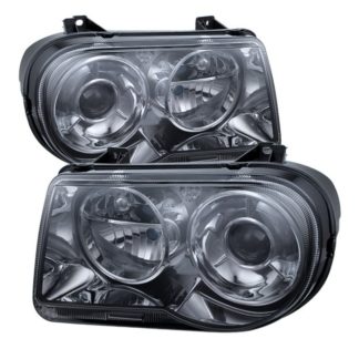 ( xTune ) Chrysler 300C with Halogen Projection Style only 05-10 (Does Not Fit 300 or SRT-8 Models that use either Non Projection Halogen or HID Xenon Version) Headlights – Smoked
