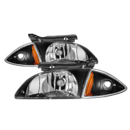 ( xTune ) Chevy Cavalier 00-02 Corner Lamp & Headlights 4pcs set-Black