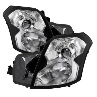 ( OE ) Cadillac CTS 03-07 Crystal Headlights - Halogen Model Only ( Not Compatible With Xenon/HID Model ) - Chrome