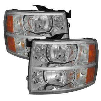 ( OE ) Chevy Silverado 1500 07-13  2500HD/3500HD 07-14 Crystal Headlights – Chrome