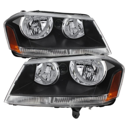 ( xTune ) Dodge Avenger 08-14 Crystal Headlights - Black