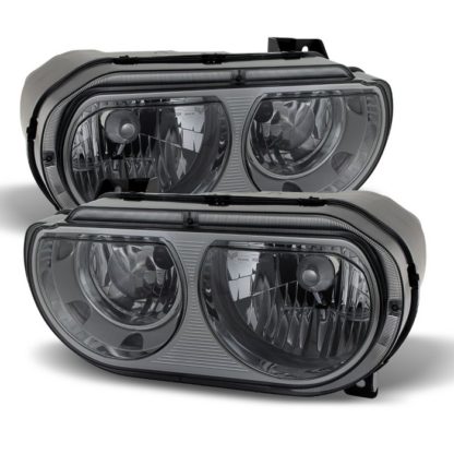 ( xTune ) Dodge Challenger 08-13 Halogen Only (does not fit HID model) Headlights -Smoked