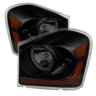 ( xTune ) Dodge Durango 04-05 OEM Headlamps - Black Smoked