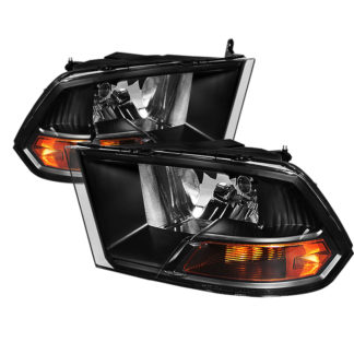 ( POE ) Dodge Ram 1500 09-12 ( Non Quad Headlights ) Crystal Headlights – Black