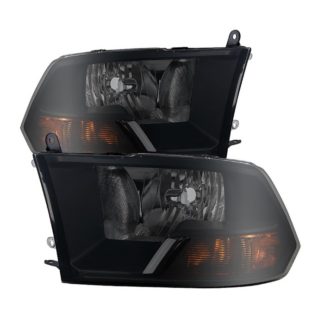 ( POE ) Dodge Ram 1500 09-12 ( Non Quad Headlights ) Crystal Headlights - Black Smoked