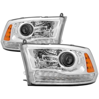 ( POE ) Dodge Ram 2013-2017 Halogen Models ( Only Fit Models with factory projector LED style)  OEM Style Headlights - Chrome