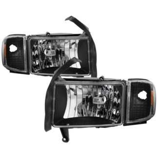 ( xTune ) Dodge Ram 1500 94-01 ( 99-01 Don‘t Fit Sport Package Models ) / Ram 2500 3500 94-02 OEM Style Headlights with Corner Lamps – Black