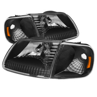 ( xTune ) Ford F150 97-03 / Expedition 97-02 Crystal Headlights w/Corner - Black
