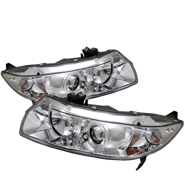 Spyder Honda Civic 90-91/CRX 90-91 Projector Headlights LED Halo Blk 
