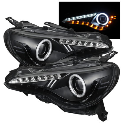 Subaru BRZ 12-19 (Xenon model only) / 12-19 FRS (Xenon model only) Projector Headlights - CCFL Halo - DRL LED - Black
