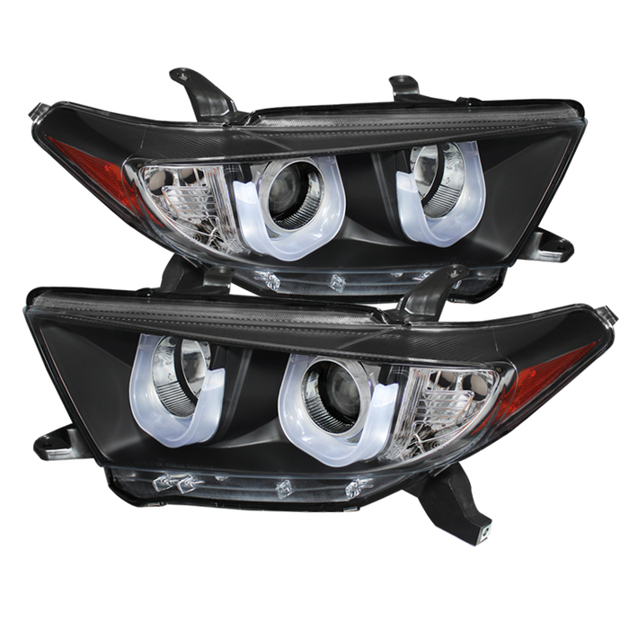 ( Spyder ) Toyota Highlander 11-13 Projector Headlights - 3D DRL ...