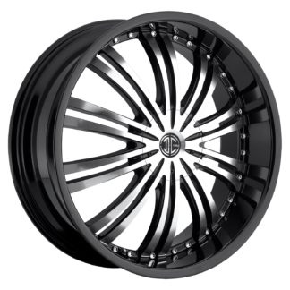 2Crave No. 01 Glossy Black / Machined Face Custom Wheel
