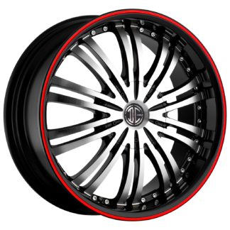 2Crave No. 01 Fiero Red Pin Stripe Custom Wheel