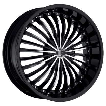 2Crave No. 19 Glossy Black / Machined Face Custom Wheel