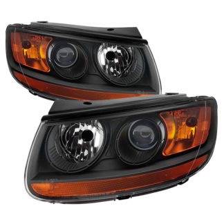 ( xTune ) Hyundai Santa Fe 2007-2012 ( Don‘t Fit any models Built before 7/11/07 Production Date) OEM Style Headlights - Black