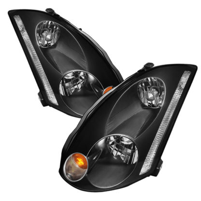 ( xTune ) Infiniti G35 03-05 Coupe Crystal Headlights - Xenon/HID Model Only ( Not Compatible With Halogen Model ) - Black