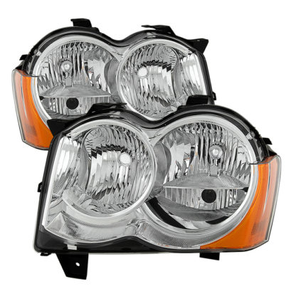 ( OE ) Jeep Grand Cherokee 08-10 Halogen Model Only ( Don‘t Fit HID Models )OEM Style Headlights - Chrome