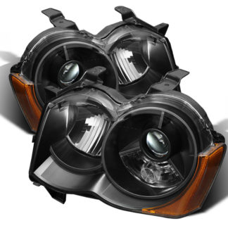 ( xTune ) Jeep Grand Cherokee 2008-2010 Crystal Headlights - Xenon/HID Model Only ( Not Compatible With Halogen Model ) - Black