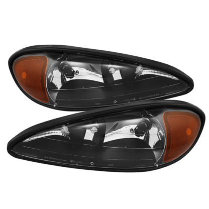 ( OE ) Pontiac Grand Am 99-05 Crystal Headlights - Black