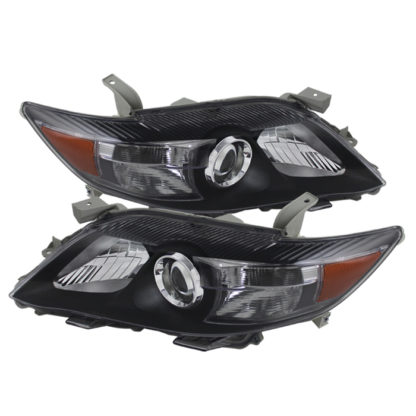 ( xTune ) Toyota Camry 10-11 Amber Projector Headlights - Black  (USA Built)